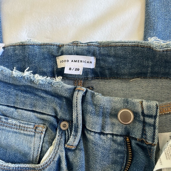 *GOOD AMERICAN Good Legs Indigo Straight Jean O-28 - Picture 7 of 12